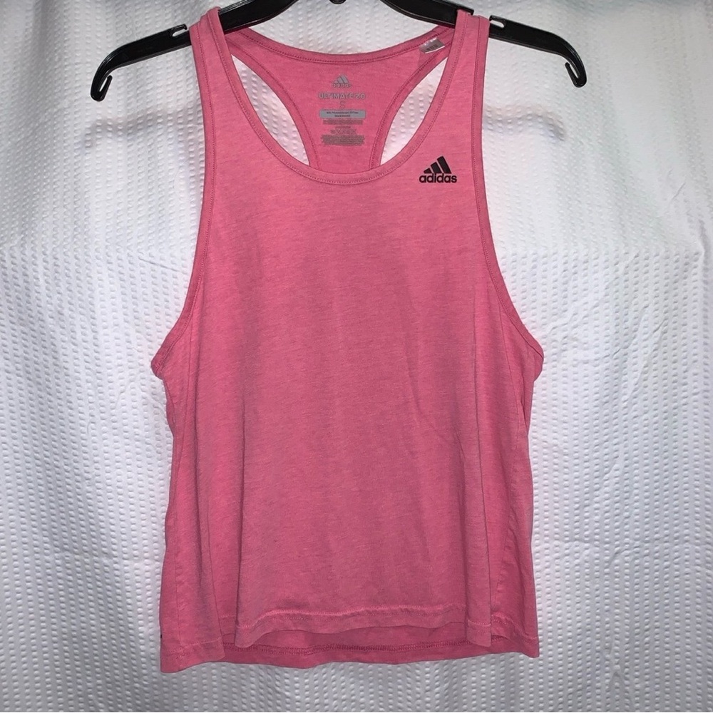 (SOLD DEPOP) Adidas Women’s Pink Climalite Ultimate 2.0 Racerback Tank Size S